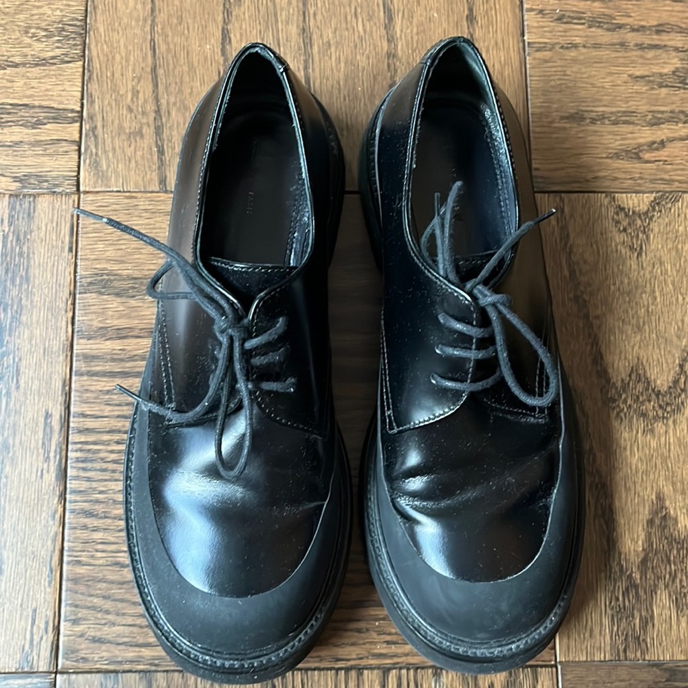 Old Celine Black Leather Loafers